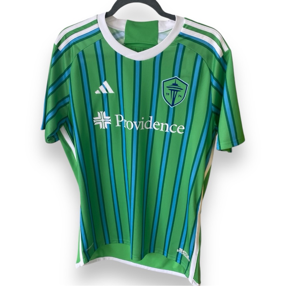 Adidas MLS Seattle Sounders 2024 Home Soccer Shirt. Size L.